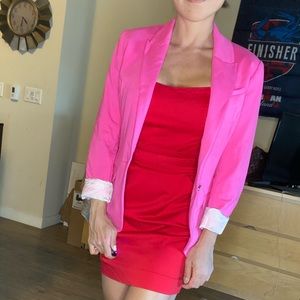 Neon pink H&M blazer
